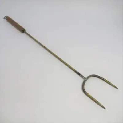 Vintage brass and copper fore poker