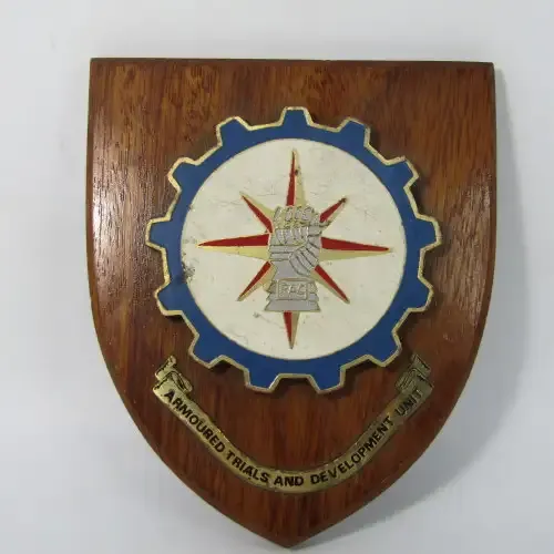 Royal Armoured Corps - Armoured trials &amp; development unit plaque