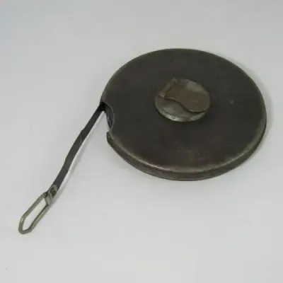 Vintage John Rabone and Sons 100ft No. 435 metal measuring tape