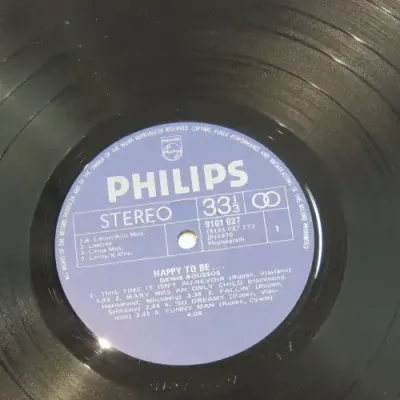 Vintage Music LP Vinyl 33 rpm Demis Roussors Happy to be - Philips 9101027 Stereo 1976