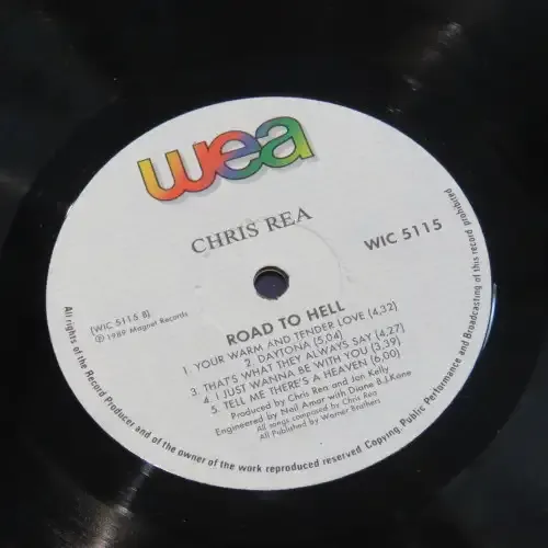 Vintage Music LP Vinyl 33 rpm Chris Rea The Road to Hell 1989 Magnet records WIC5115