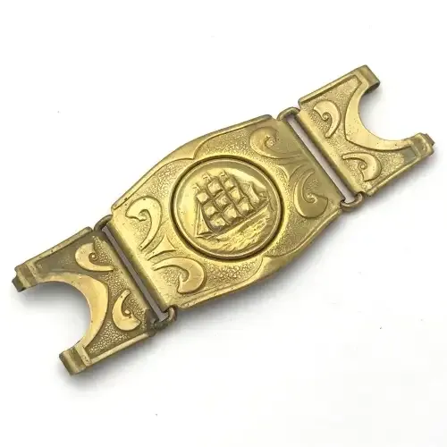Vintage Brass Martin ships motif belt buckle