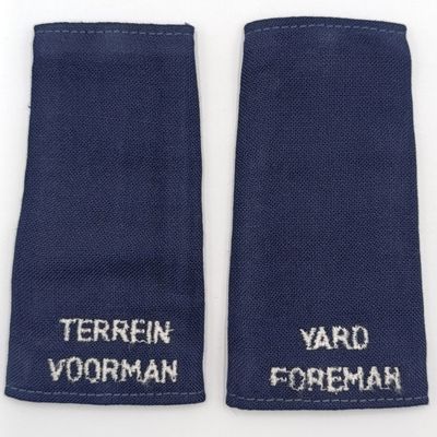 Pair of SA Railways Yard Foreman rank epaulettes