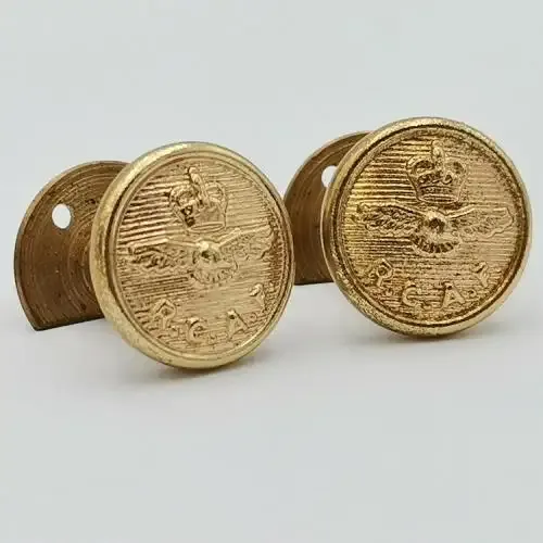 Pair of RCAF screw in pins - Royal Canadian Air Force