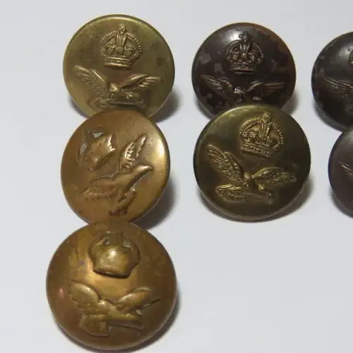 South African Air force buttons - 7 Smaller size buttons - All different makers