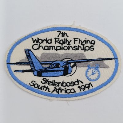 7th World Rally Flying Championships Stellenbosch 1991 cloth patch