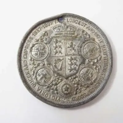 Victoria Regina Commemorative medal - Lead