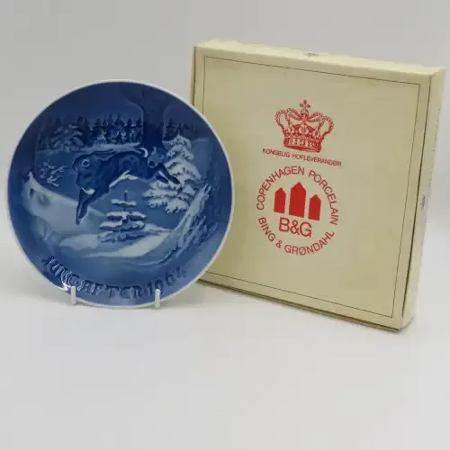 Biny &amp; Grondahl 1964 Christmas plate in box