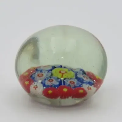 Vintage Millefiori handmade glass paperweight - Small chip on side
