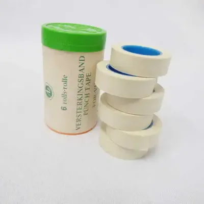 6 Rolls of vintage punch tape for reinforcing punches - A.Z. Office supplies