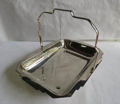Silverplated snack basket