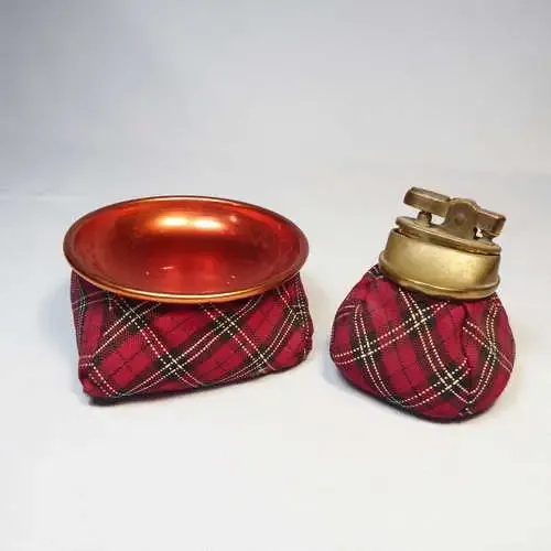 Tartar beanbag fluid table lighter and ashtray set