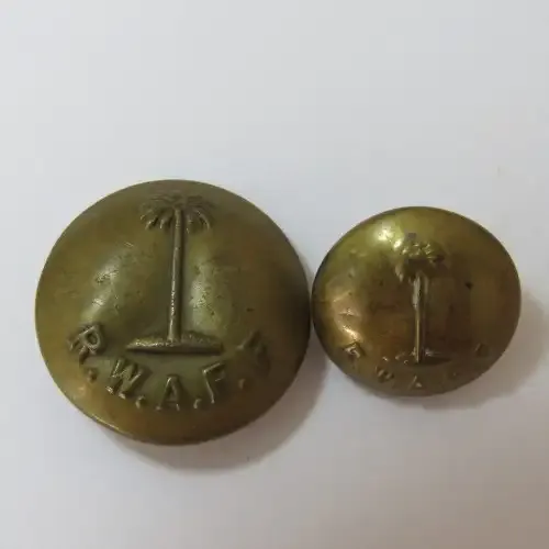 Royal West African Frontier Force buttons large and small