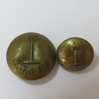 Royal West African Frontier Force buttons large and small