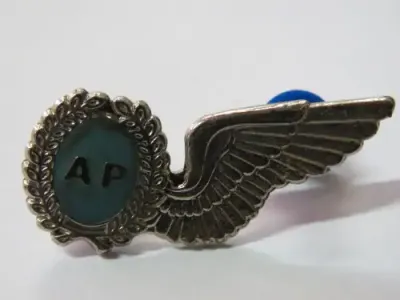 SA Air Force Air Photographer mess dress wing breast badge - Silver type