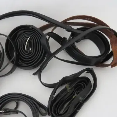 Lot of camera and lens box straps - 2 unused plus films and flash strip with 2 uses left
