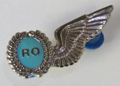 SA Air Force Radio Operator mess dress wing breast badge - Silver type