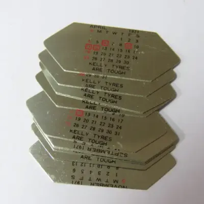 Vintage watch strap calendar set
