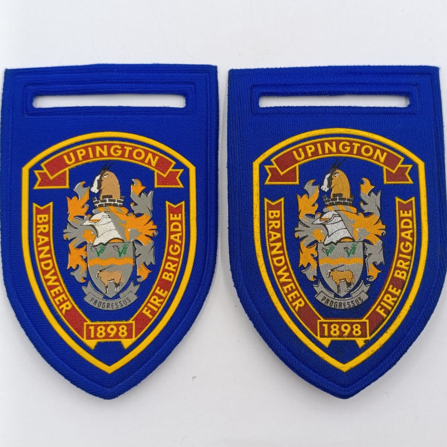 Pair of Upington Fire Brigade tupperware flashes