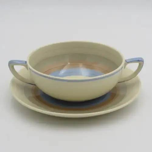 Susie Cooper Crown Works soup cup and saucer