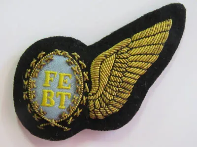 SA Air Force Flight Engineer gold type bullion wire wing