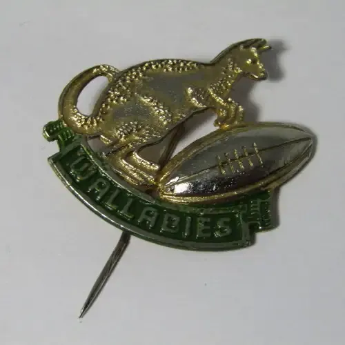 Vintage Australia Wallabies Rugby pin badge