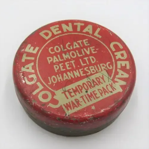 Vintage Colgate Dental cream - Temporary war-time pack tin - Empty