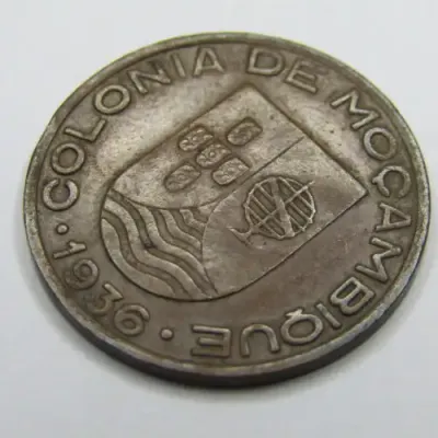 1936 Mozambique 20 Centavos - XF