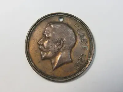 Unusual George V 1919 Peace medallion