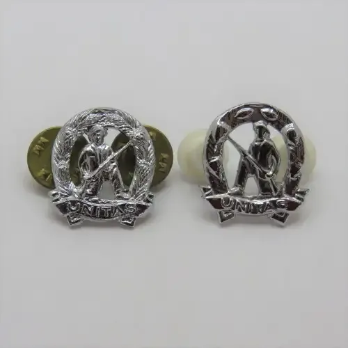 Lot of 2 SADF Commandos mess dress collar badges