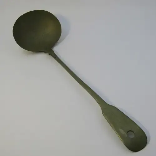 Antique silver plated soup ladle