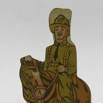 Marx soldier of fortune tin target No. 5 - US Cavalry