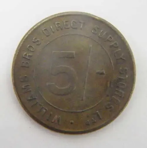 Williams Bro`s 5 sjilling token
