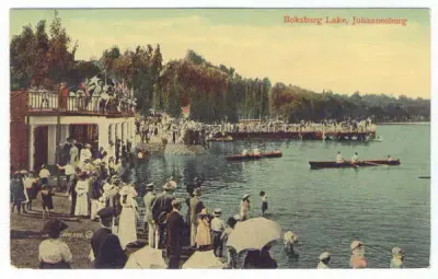 Postcard - Boksburg Lake, Johannesburg - stamp removed - to Cape Town