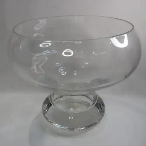 Heavy Vintage glass rose bowl / Salad bowl
