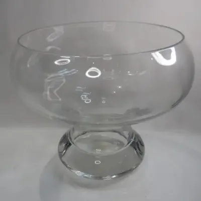 Heavy Vintage glass rose bowl / Salad bowl