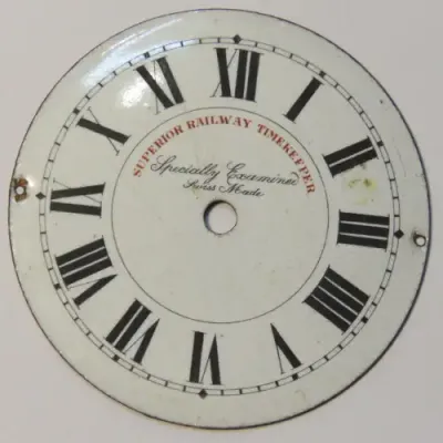 Superior Railway timekeeper pocket watch enameled face - Screw fix