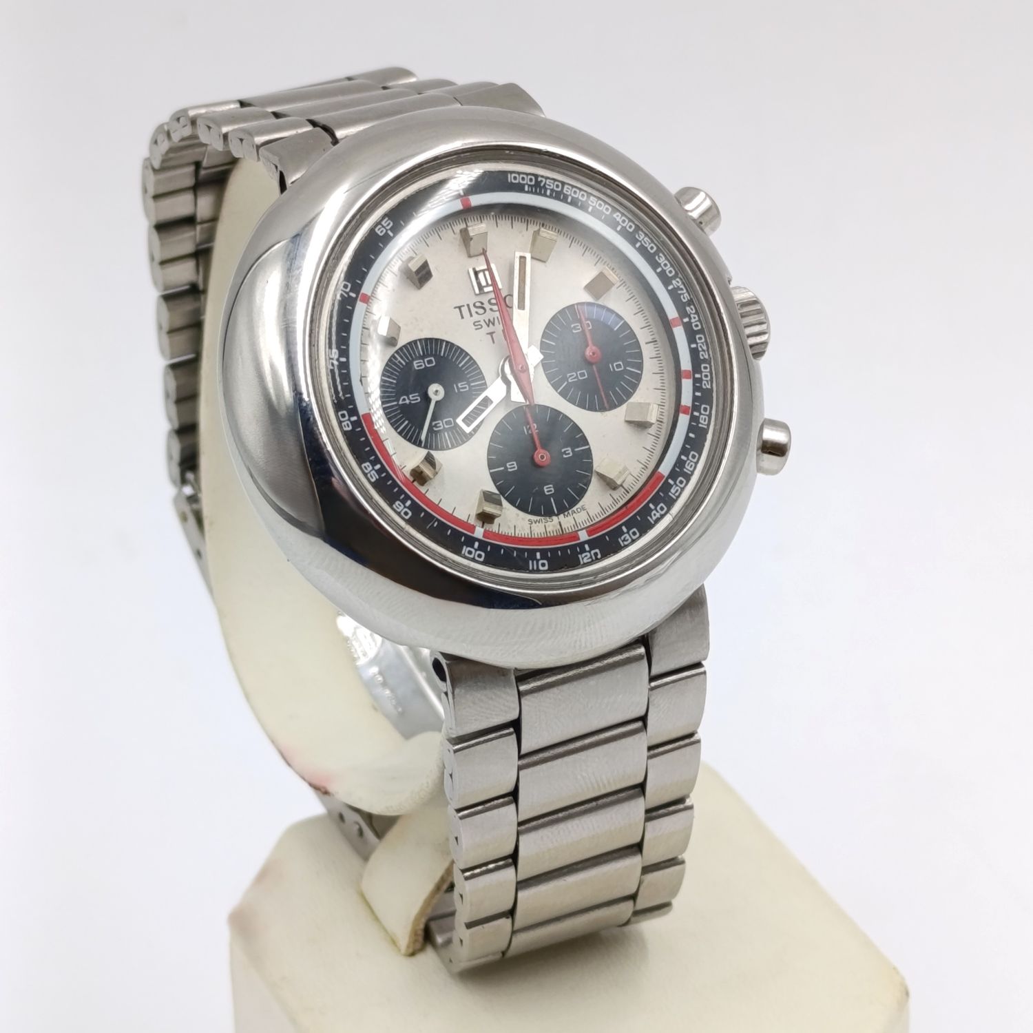 Vintage 1971 Tissot T12 chronograph mechanical mens watch - very good condition - working - serial 270 4643