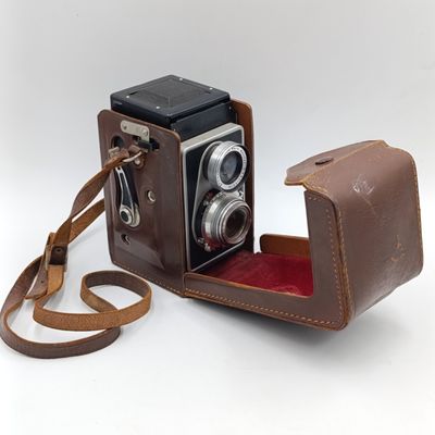 Rollop lippische camerafabric camera in original leather case - excellent condition