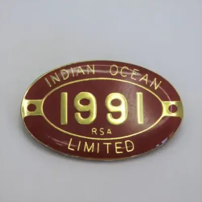 1991 RSA Indian Ocean Limited breast badge