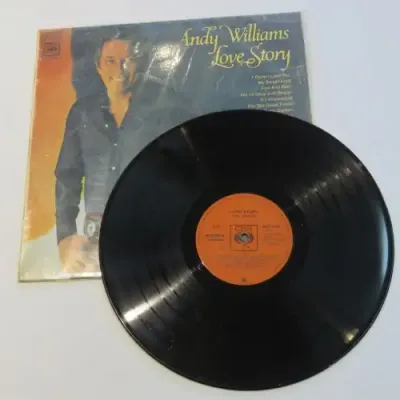 Vintage Vinyl Music Record LP 33 rpm - Andy Williams Love Story - CBS Records - ASF 1568