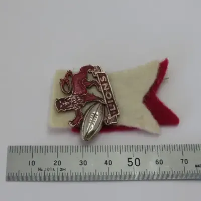 Vintage Lions Rugby pin badge