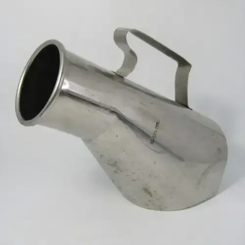 Vintage stainless steel male bed urinal