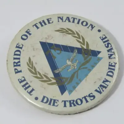 SA Air Force 75 years tinnie badge