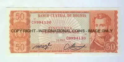 Bolivia 50 Pesos Bolivianos banknote