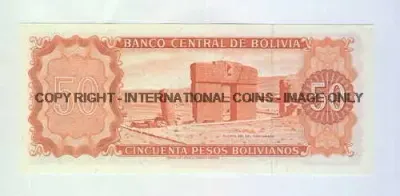 Bolivia 50 Pesos Bolivianos banknote