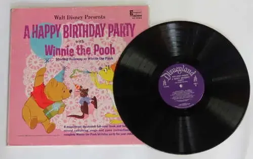 Walt Disney Presents a Happy Birthday Party with Winnie the Pooh LP book