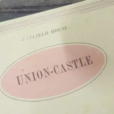 Union Castle Line RMS Pretoria Castle Dinner menu 29 October 1959