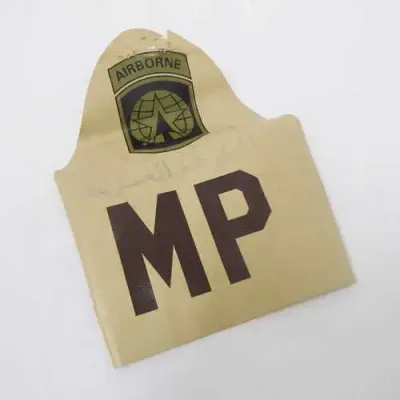 United States Army Airborne Military Police rank brassard - Slightly damaged