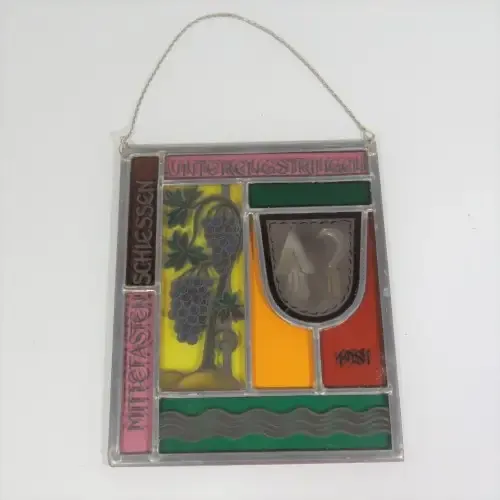 Mittefasten Schiessen Unterengstringen 1981 stained glass window hanging